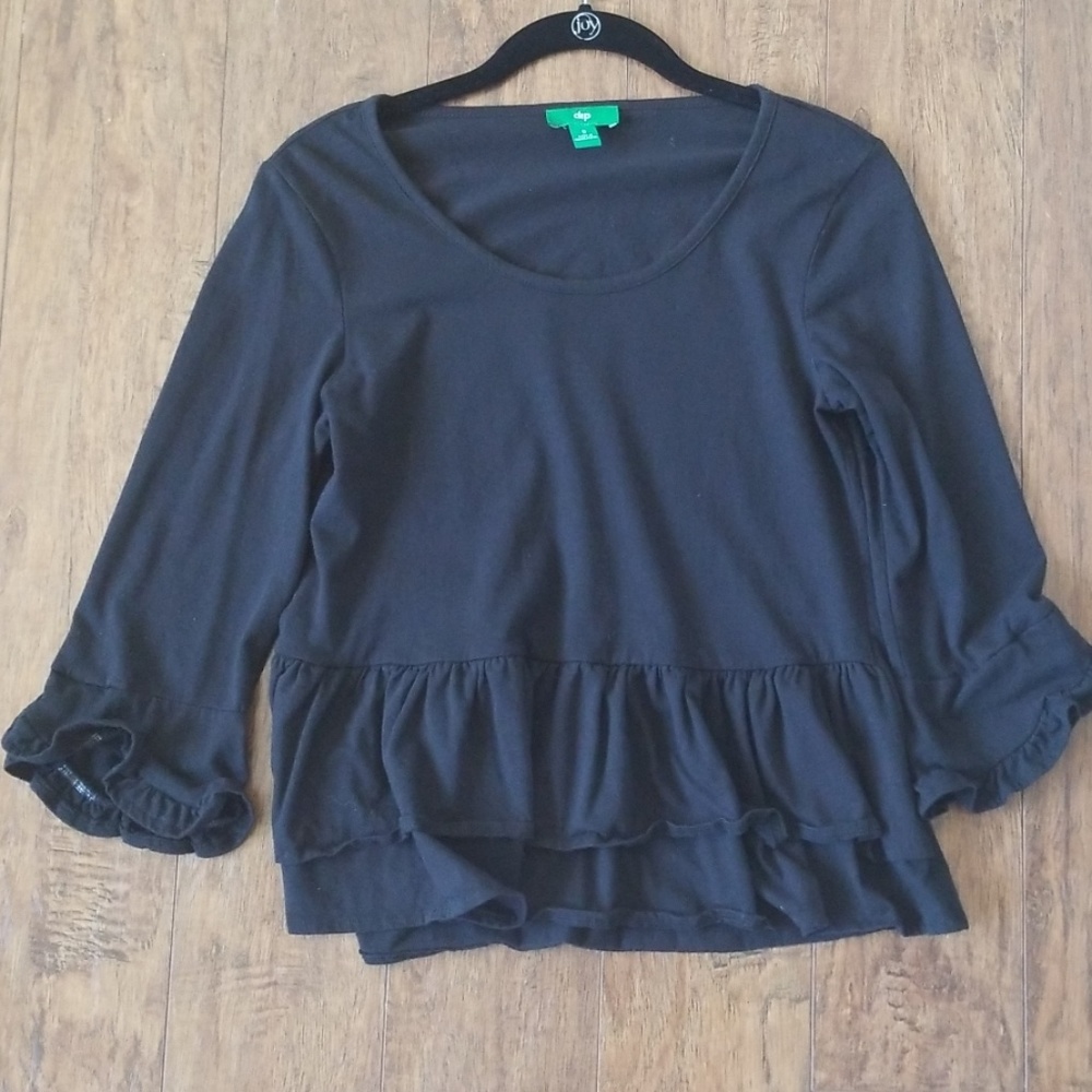 Boutique Black ruffled top